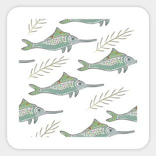 Swordfish Pattern Sticker